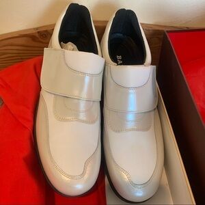 Bally White Leather Velcro Athletic Sneakers